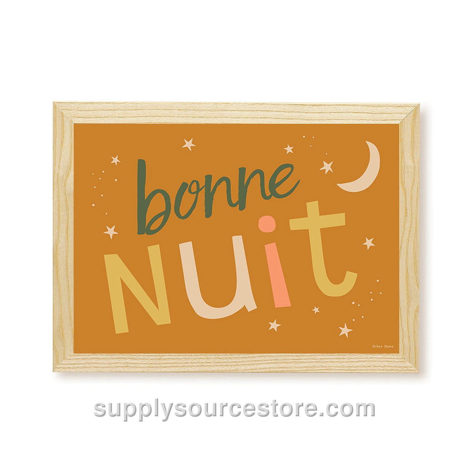 Bonne Nuit Art Print - Burnt Orange