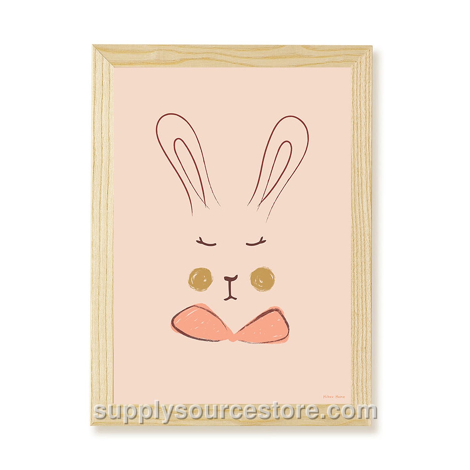 Sylvie Rabbit Art Print - Coral
