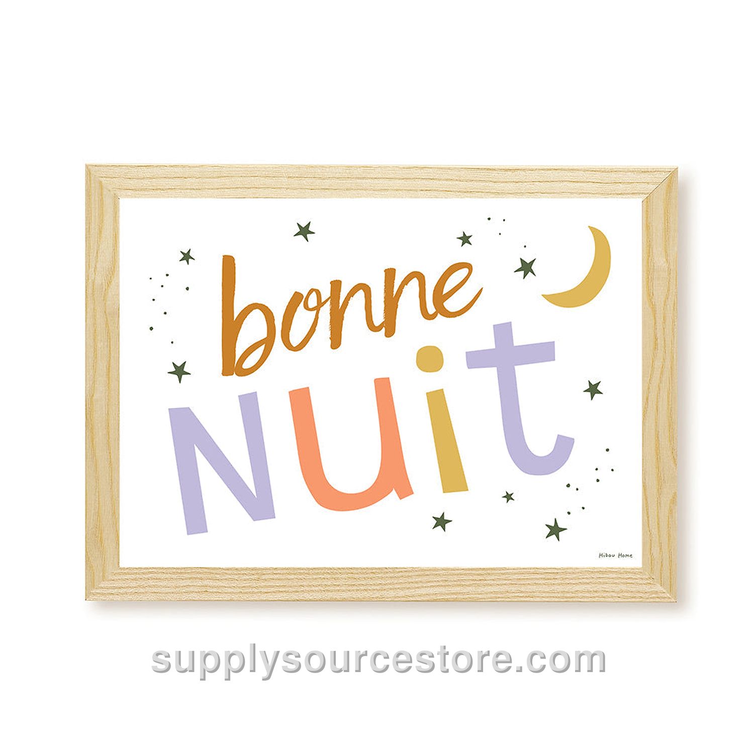 Bonne Nuit Art Print - Confetti White
