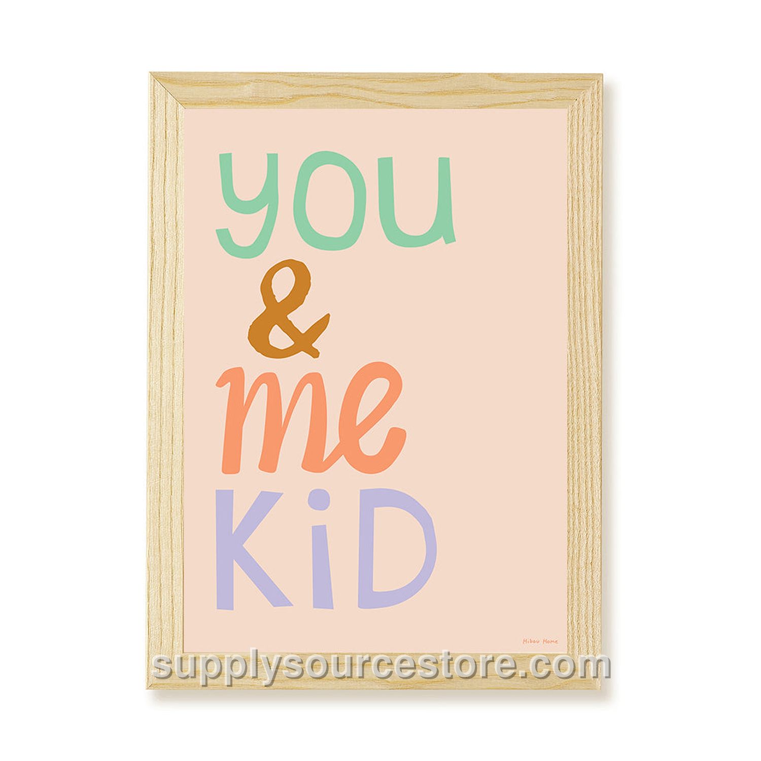 You & Me Kid Art Print - Pink