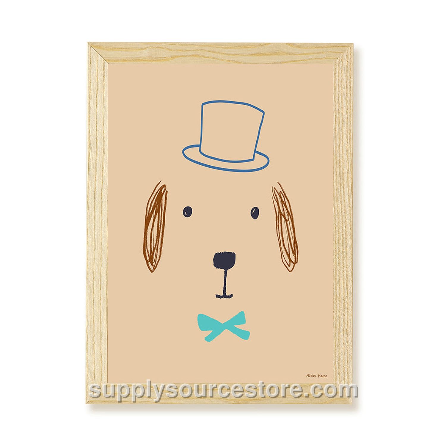 Bruno Dog Art Print - Plaster Pink