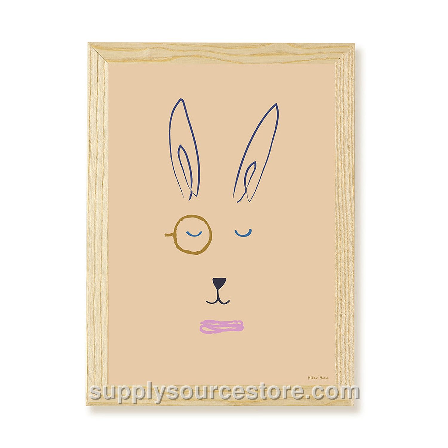 Hector Hare Art Print - Plaster Pink