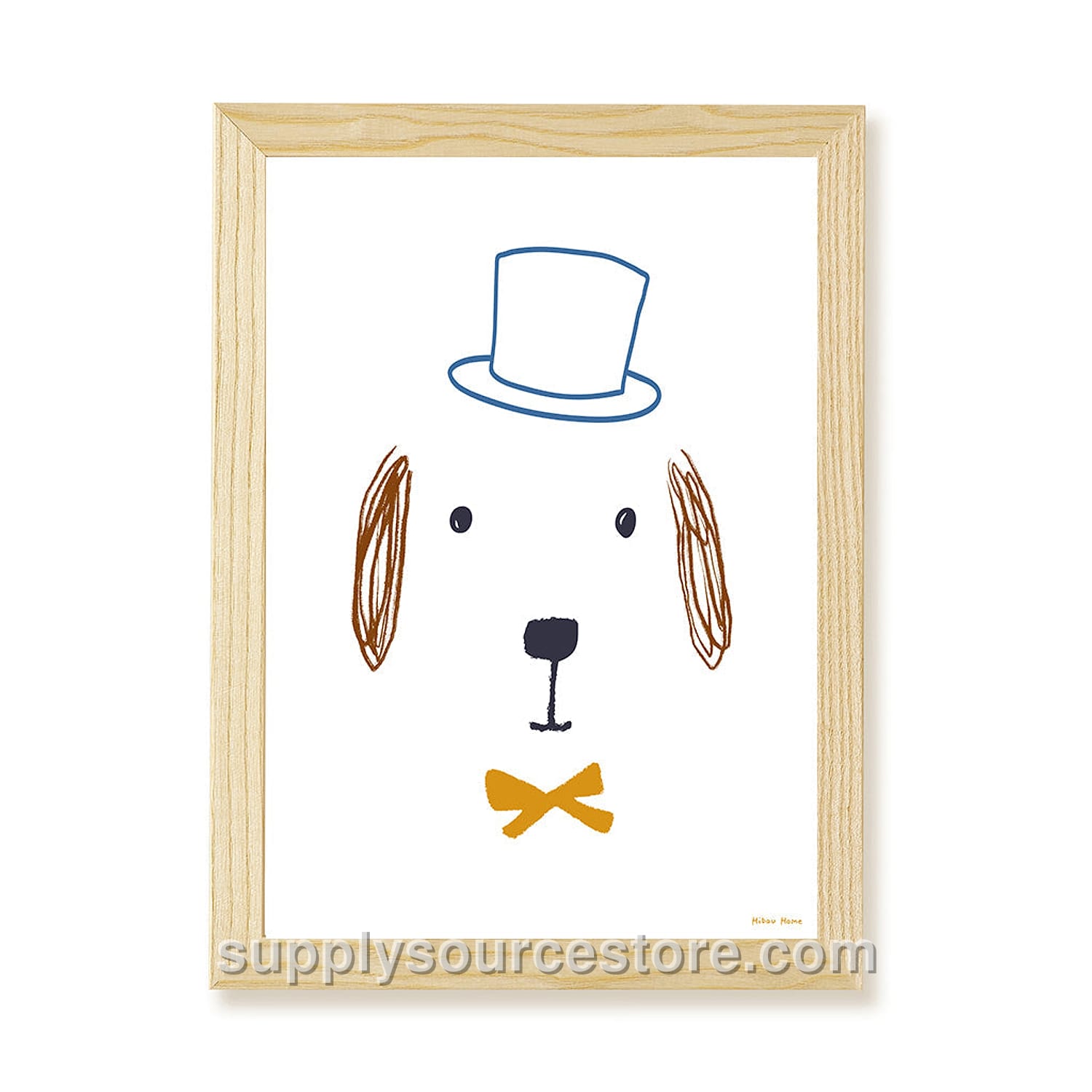 Bruno Dog Art Print - White