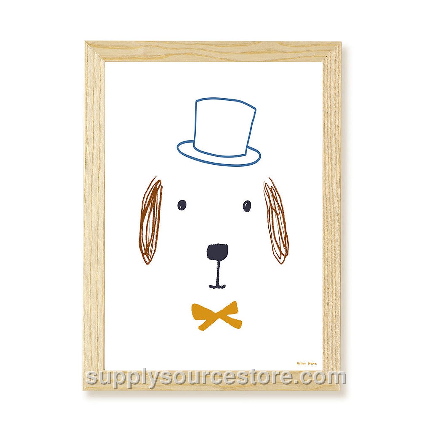 Bruno Dog Art Print - White