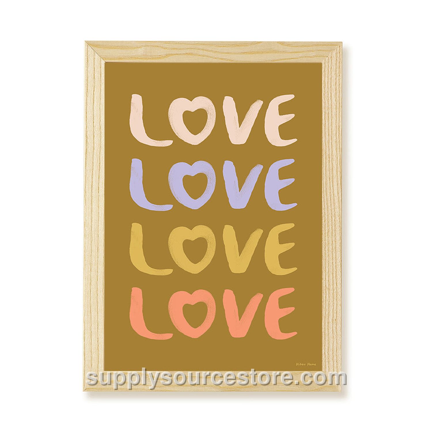 Love Art Print - Olive