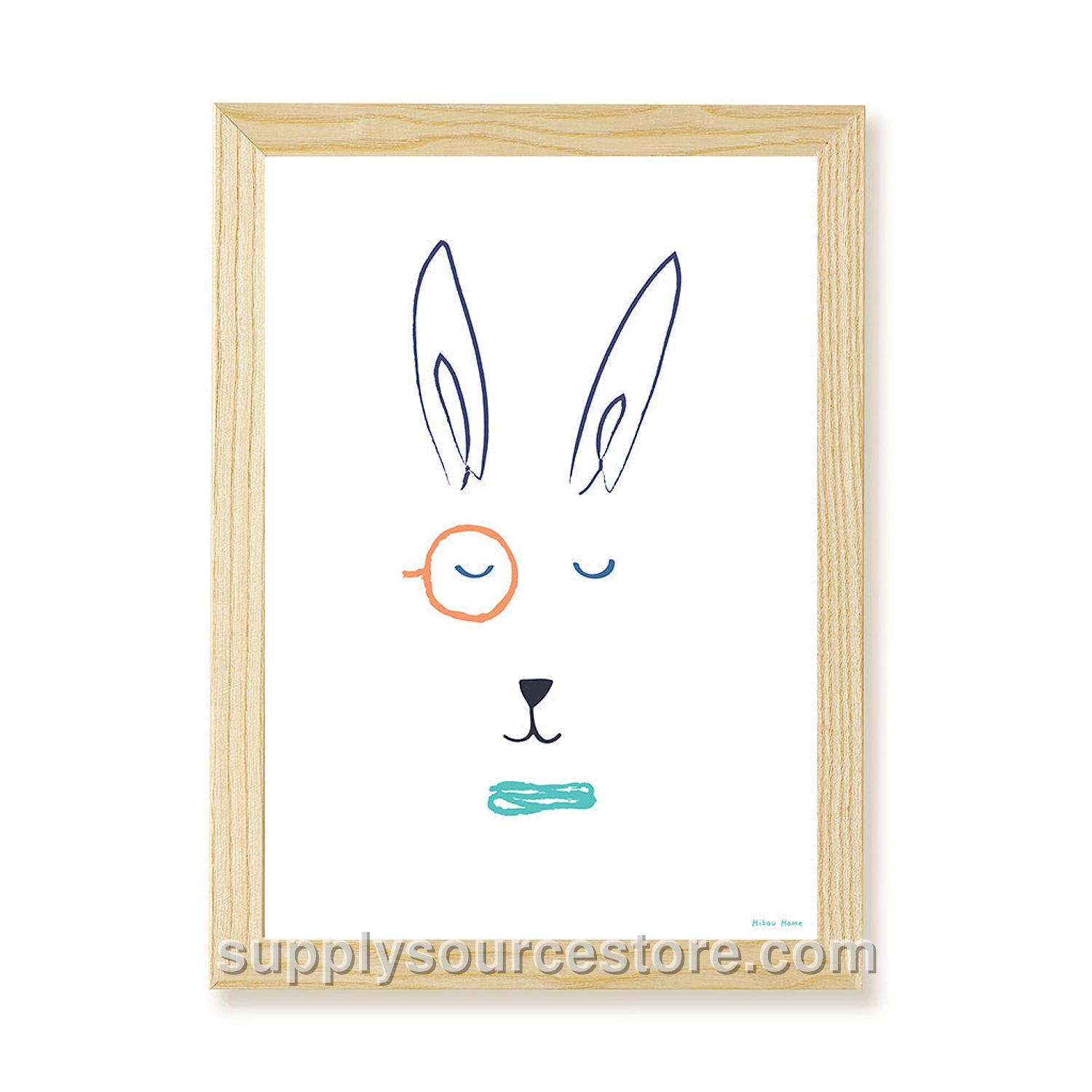 Hector Hare Art Print - White