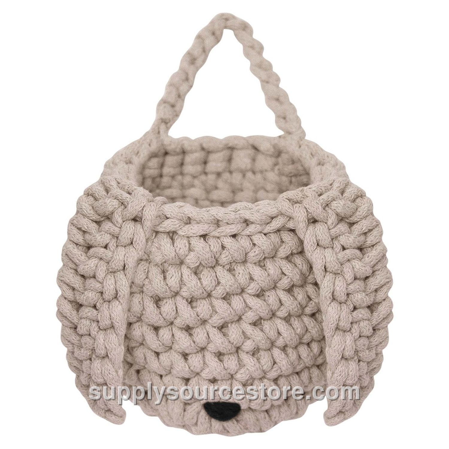 Crochet Bunny Basket - Beige