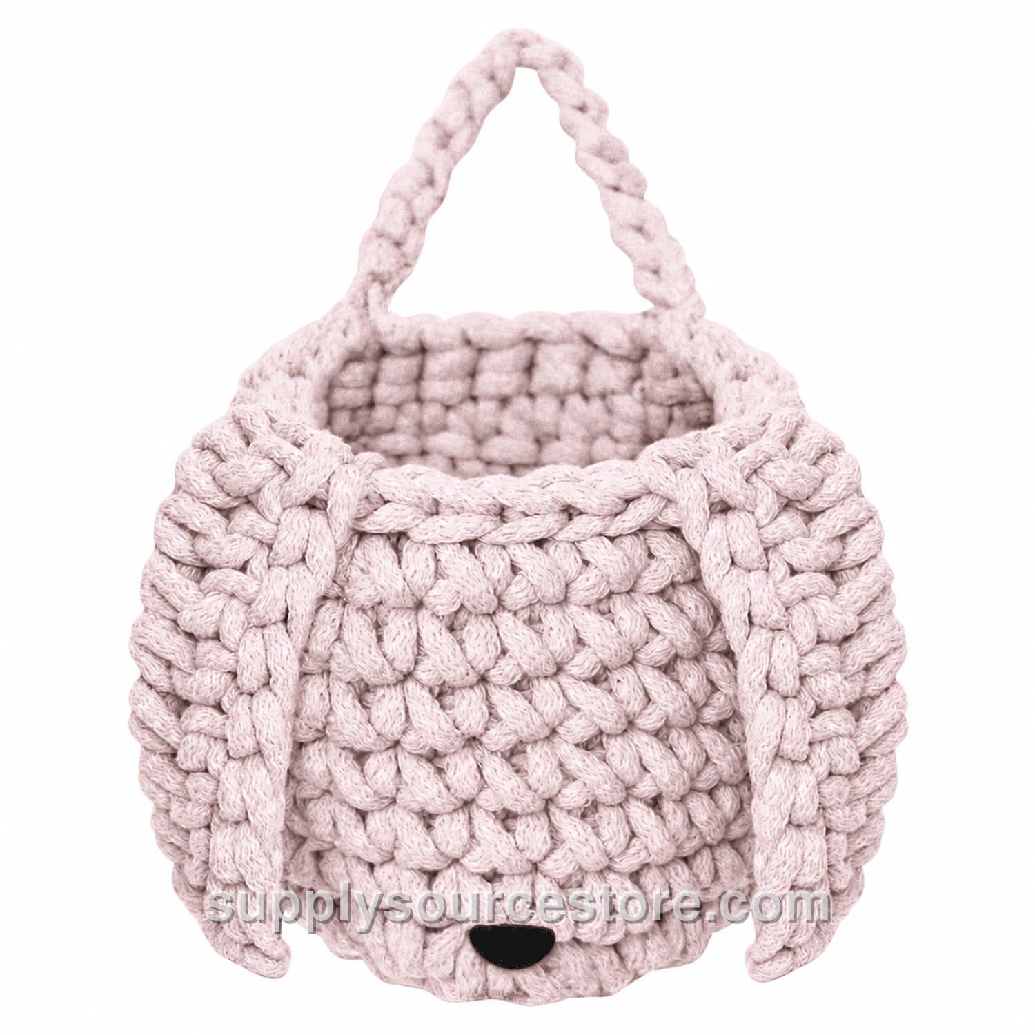 Crochet Bunny Basket - Pink