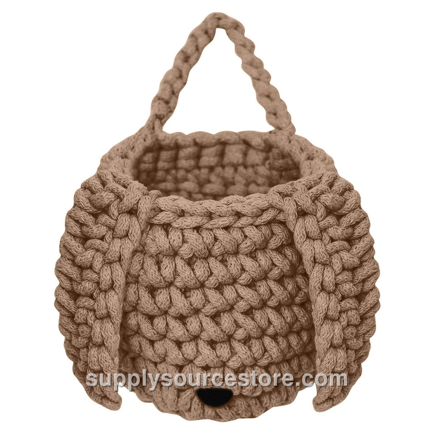Crochet Bunny Basket - Toffee