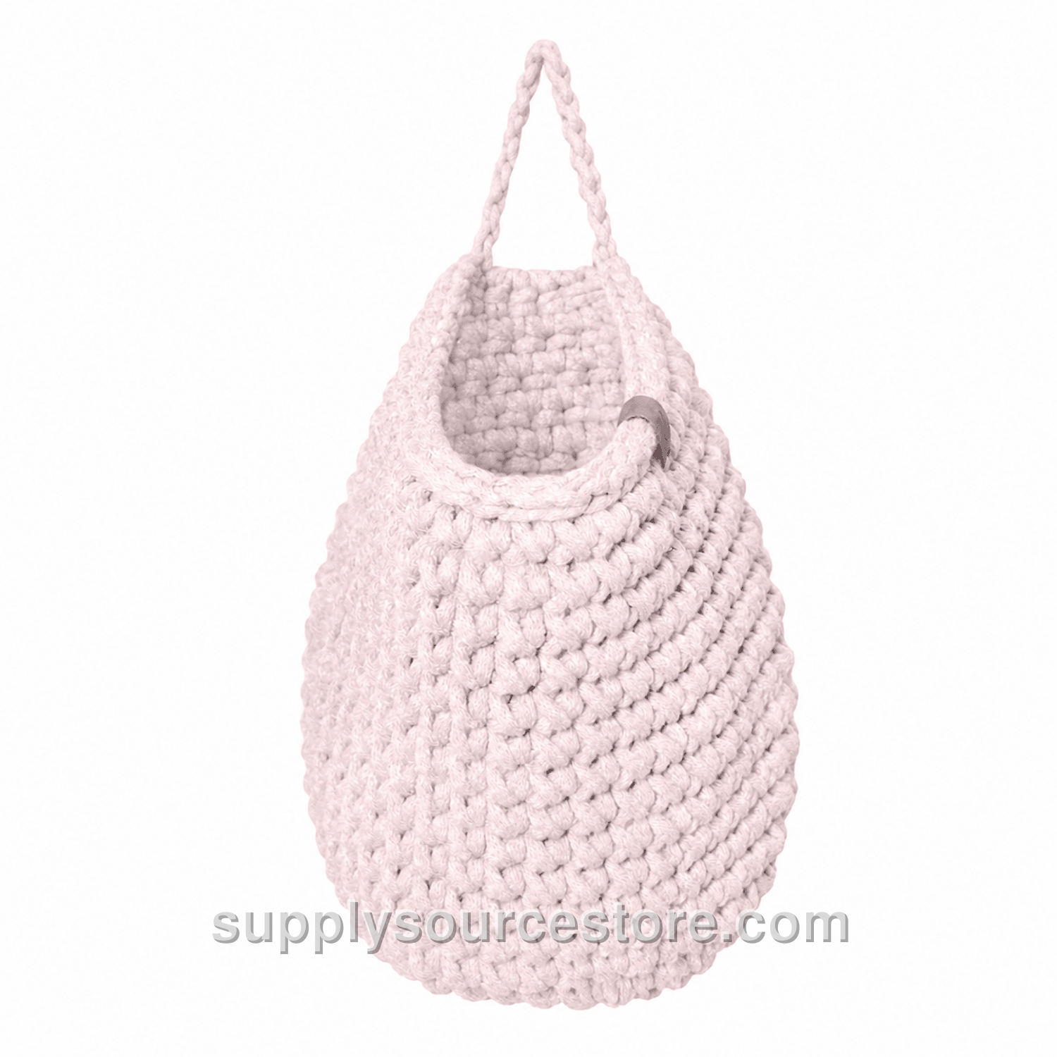 Crochet Hanging Bag - Pale Pink