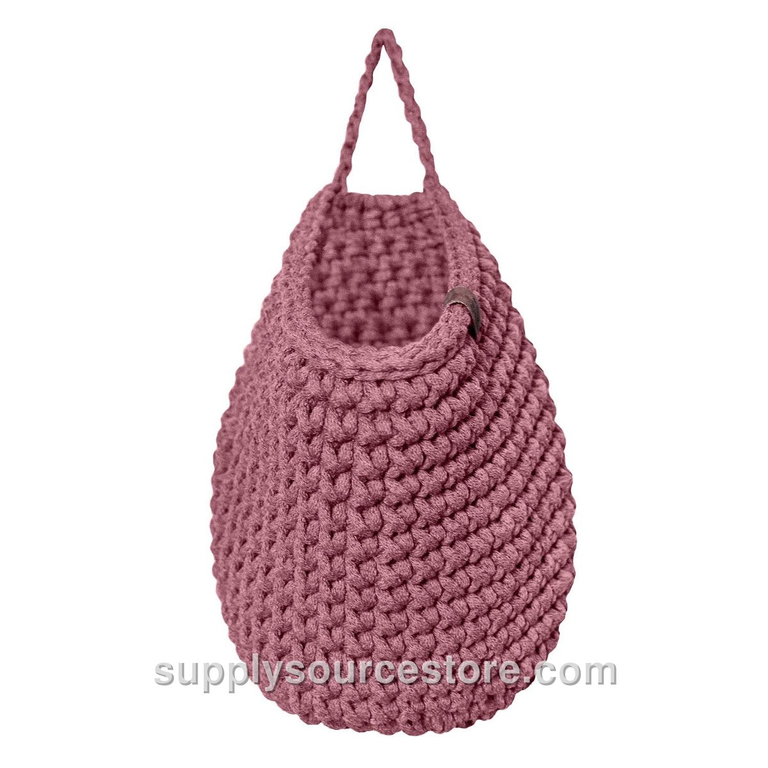 Crochet Hanging Bag - Old Rose