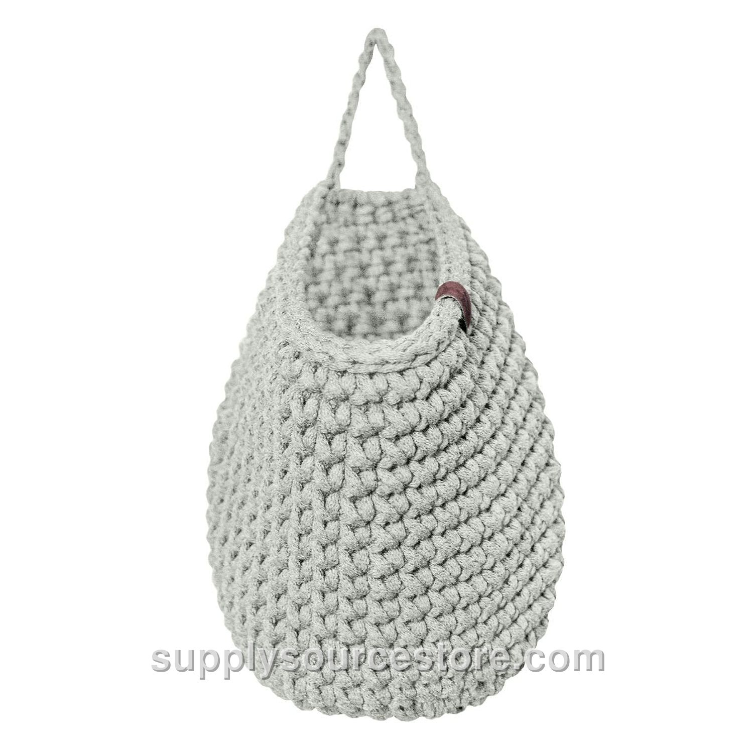 Crochet Hanging Bag - Light Olive