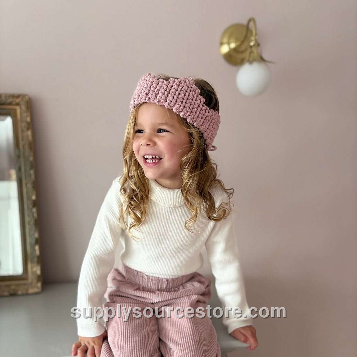 Crochet Crown - Powder Pink