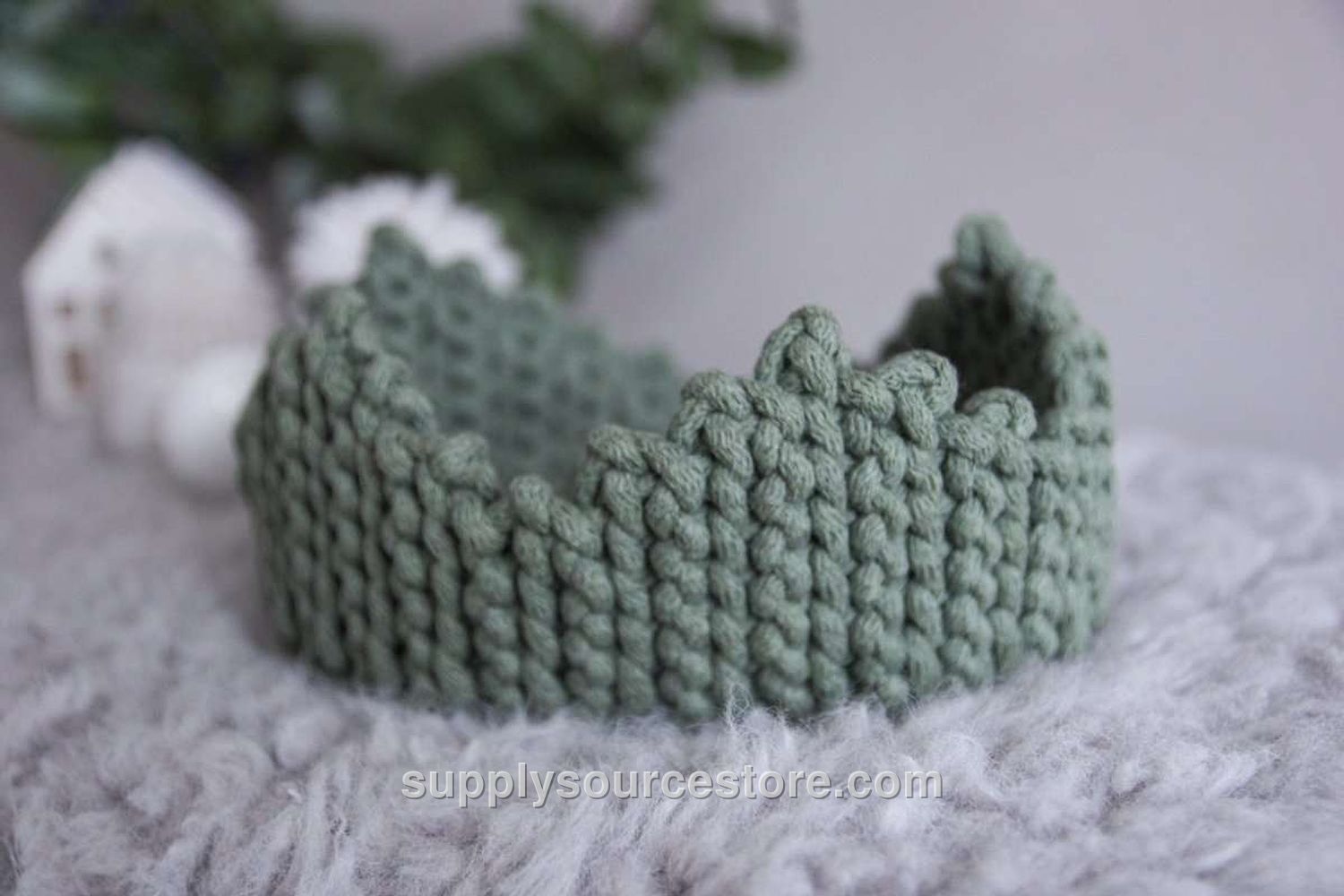 Crochet Crown - Sage