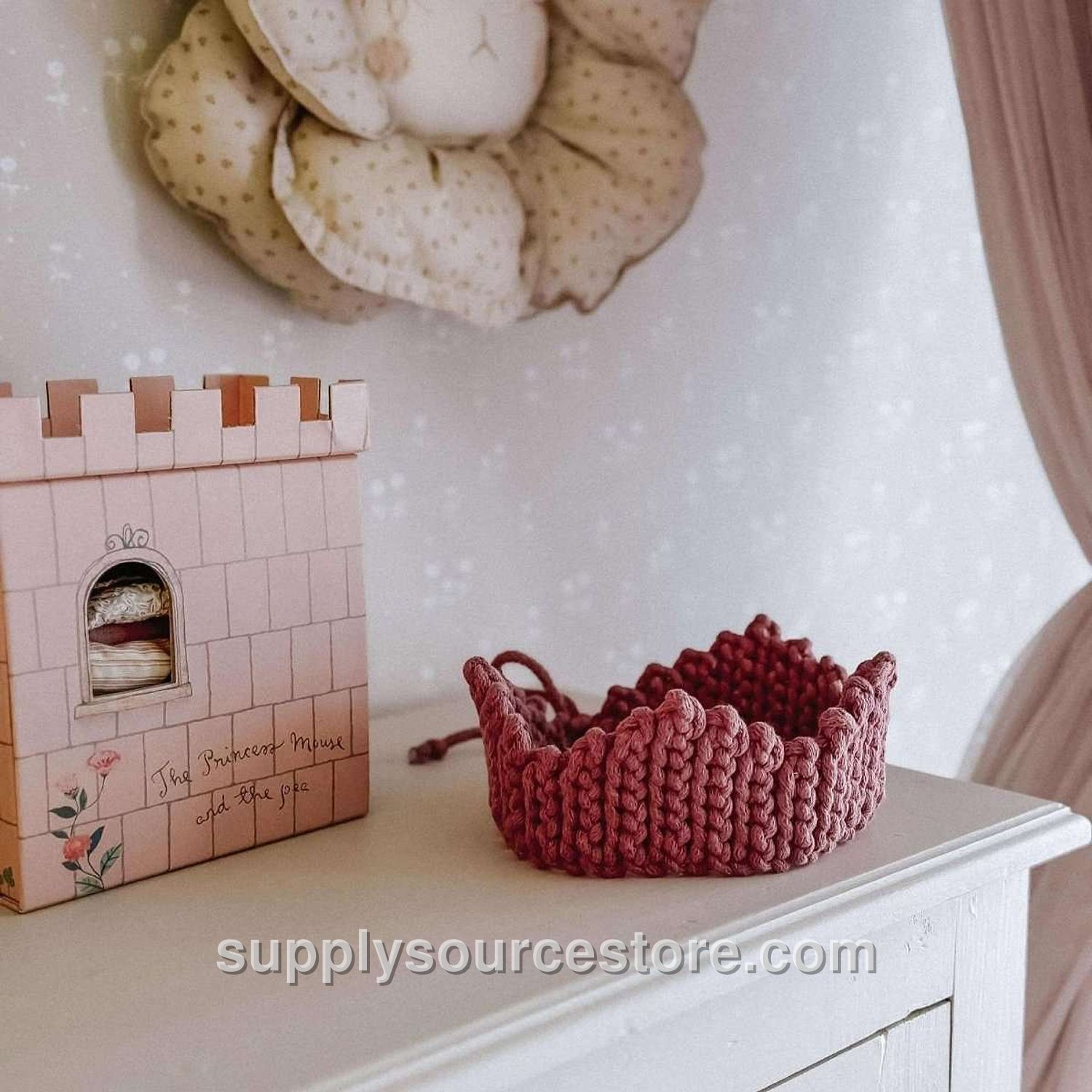 Crochet Crown - Old Rose