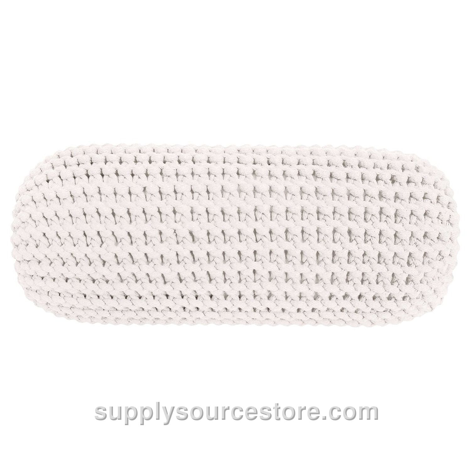Knitted Bolster Cushion - Ivory
