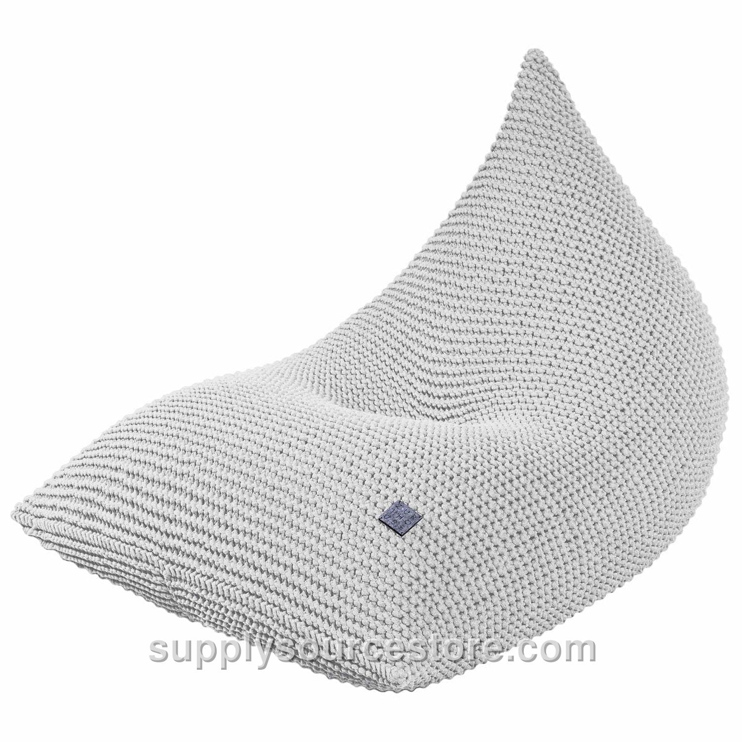 Knitted Bean Bag - Light Grey