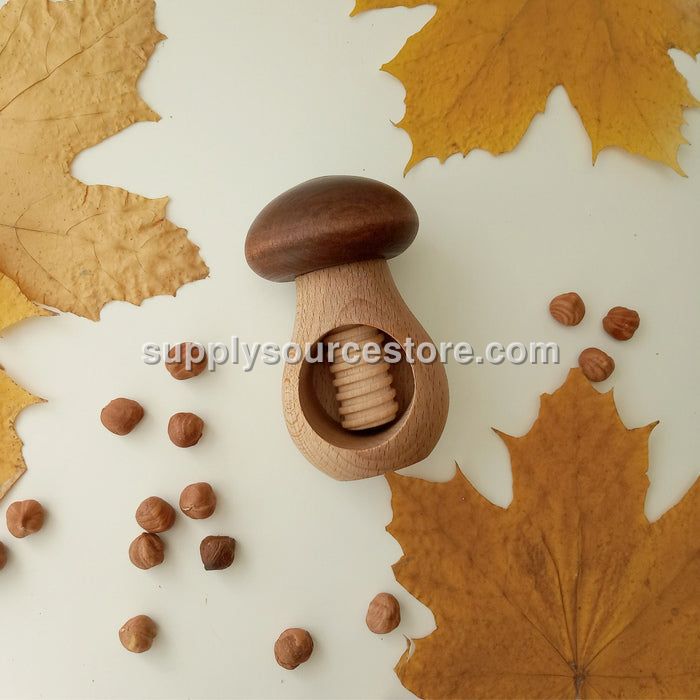 Wooden Mushroom with Screw