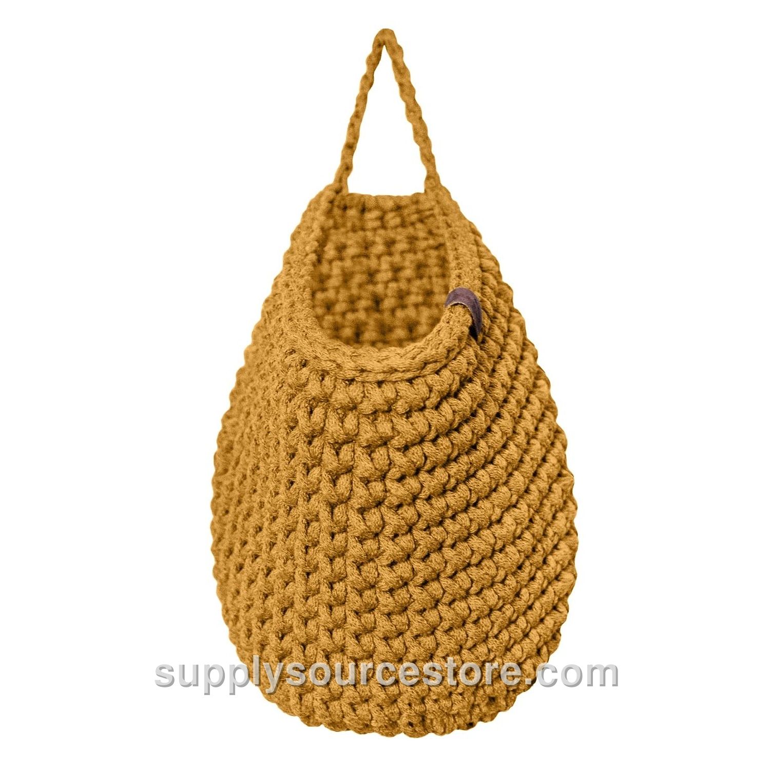 Crochet Hanging Bag - Mustard