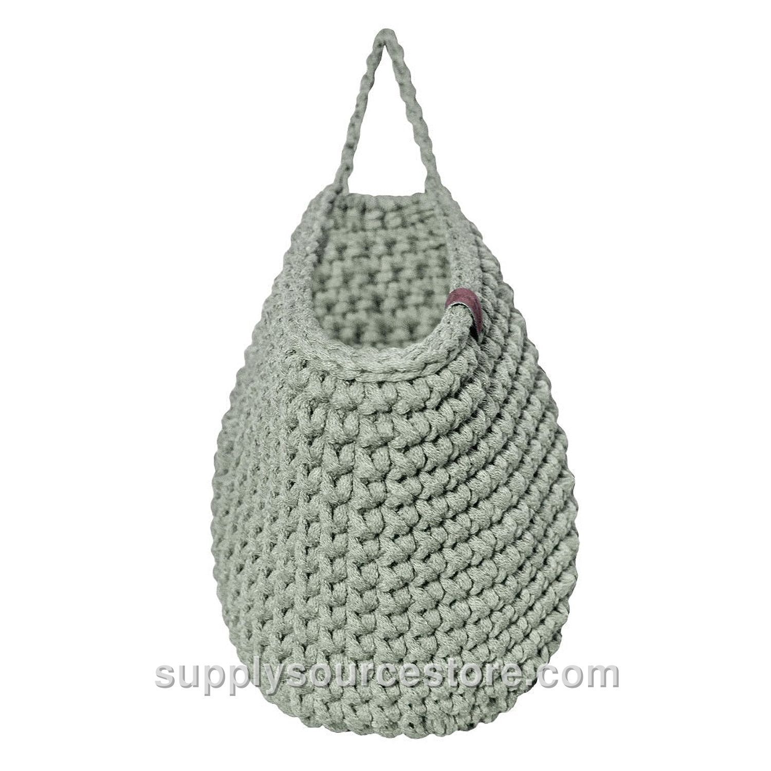 Crochet Hanging Bag - Sage