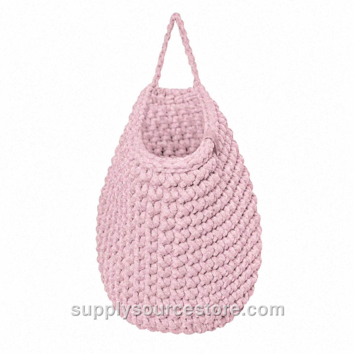 Crochet Hanging Bag - Powder Pink