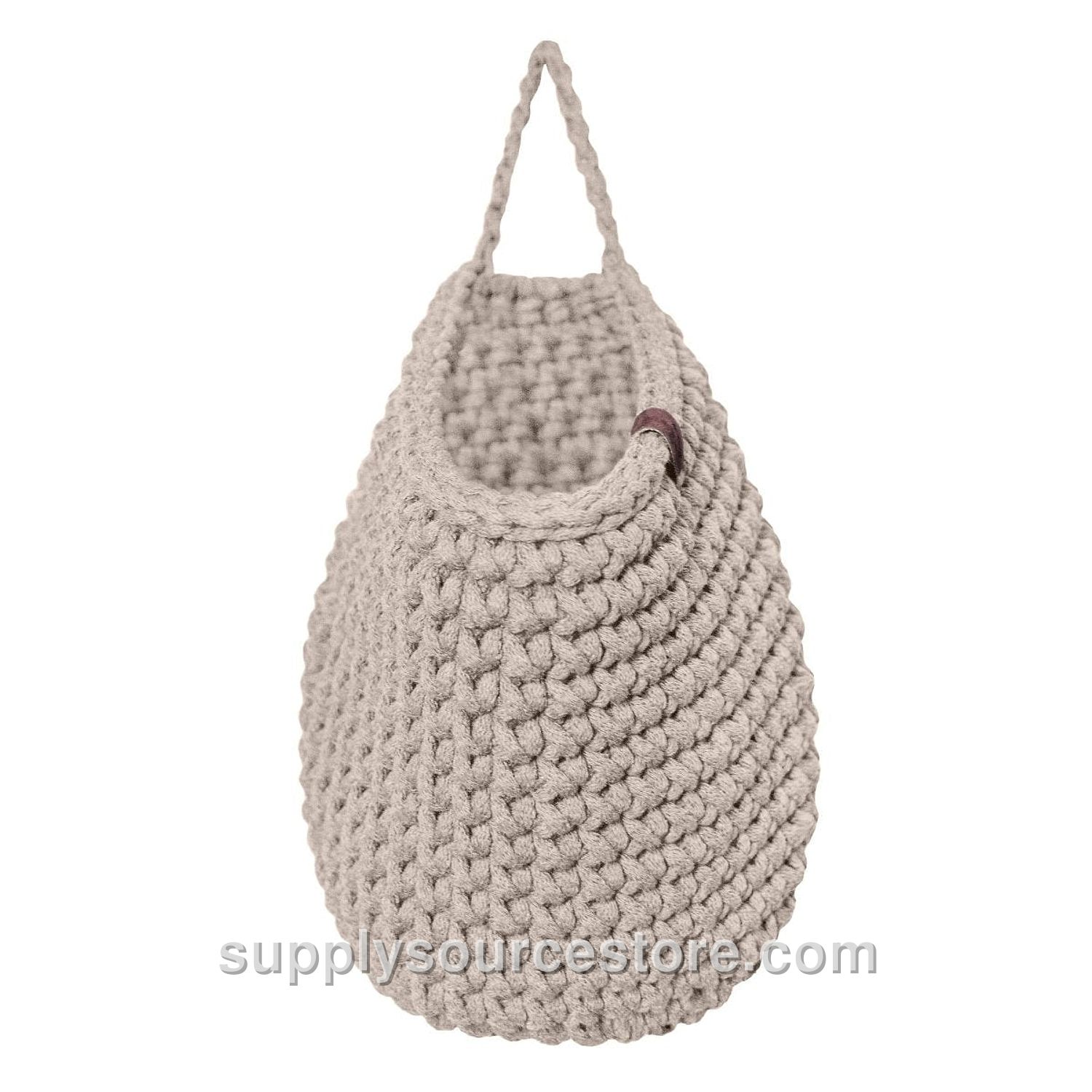 Crochet Hanging Bag - Beige