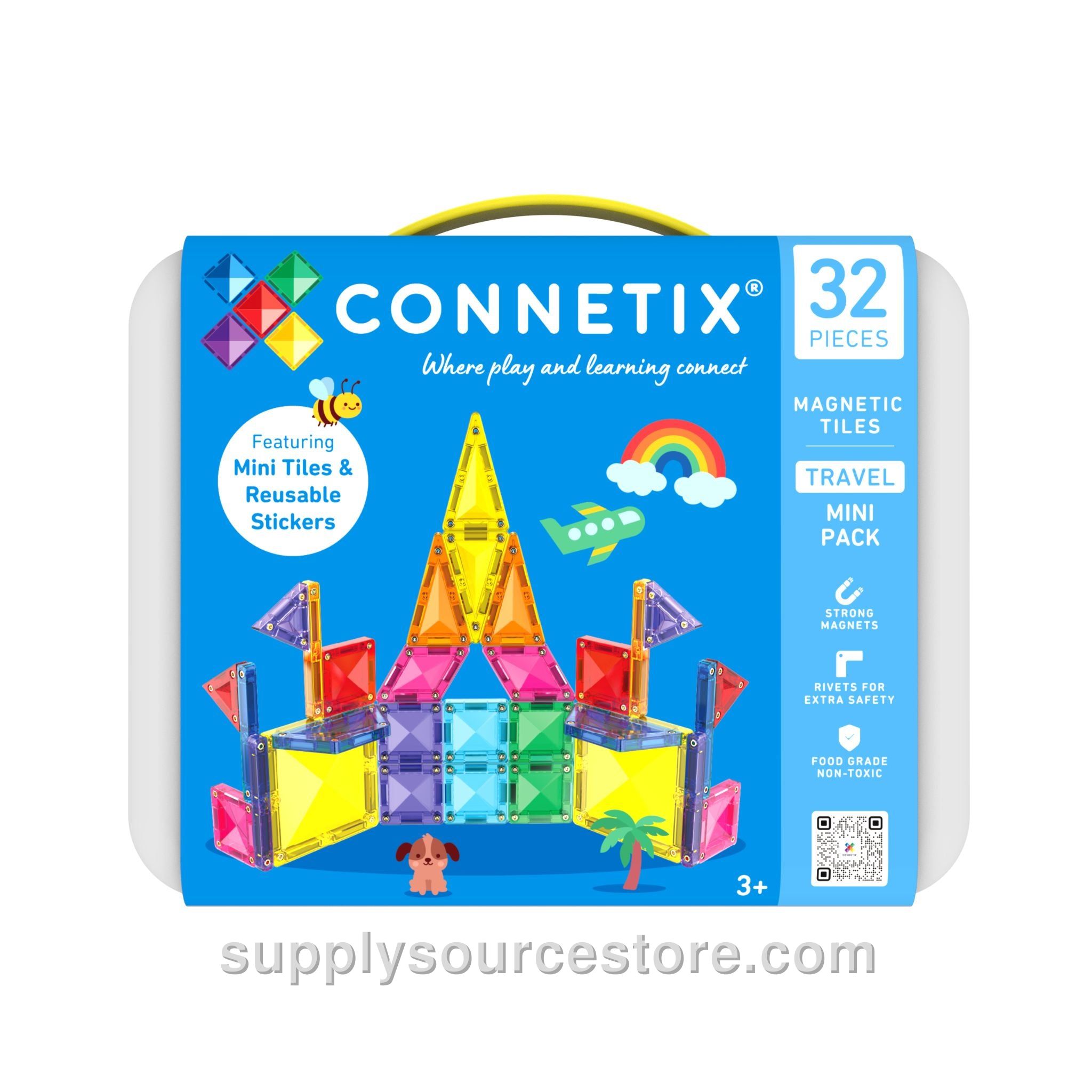 Magnetic Tiles 32 Piece Travel Mini Pack