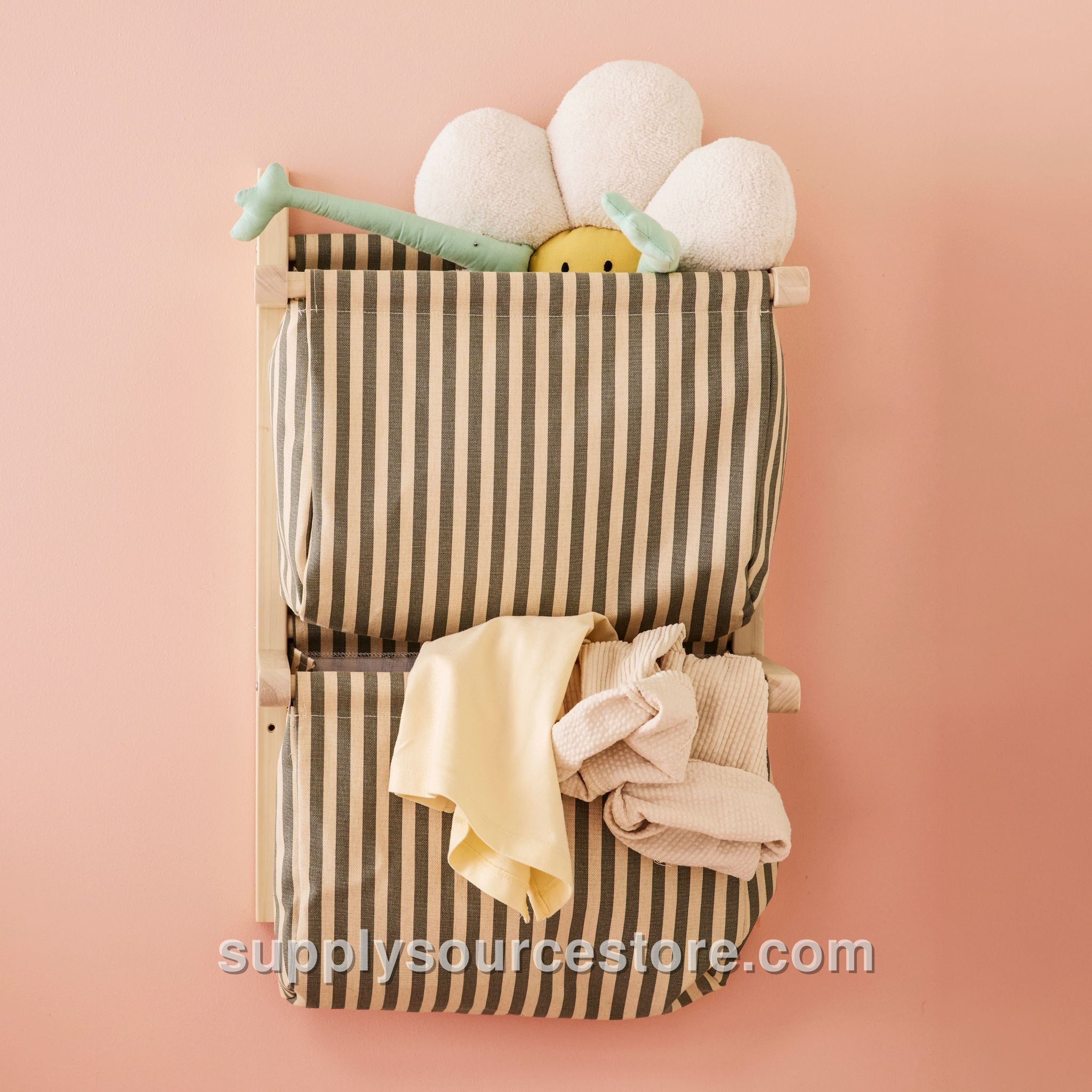 Wall Storage Textile - Stripe Green