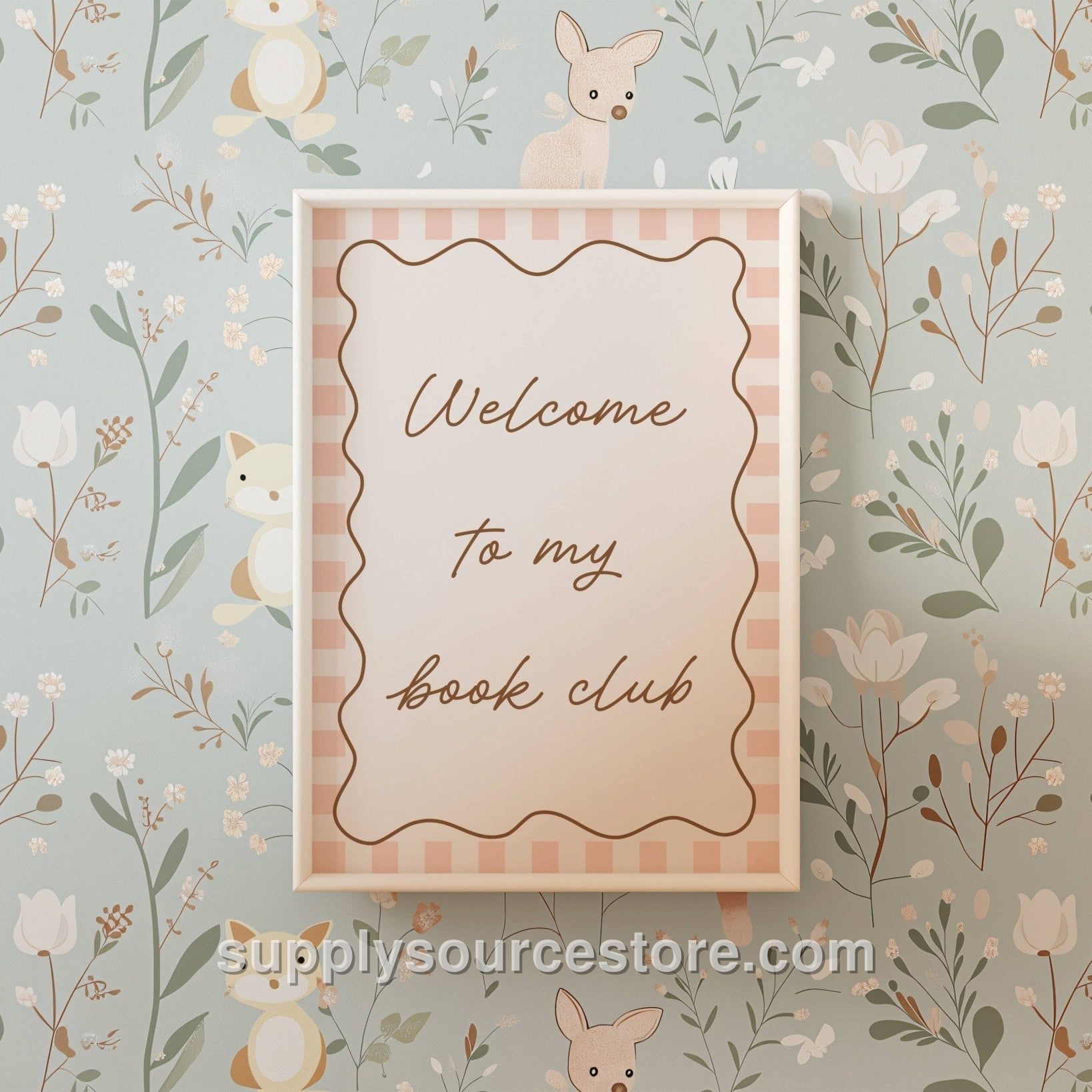 Welcome To My Book Club Art Print - Checkerboard Edition