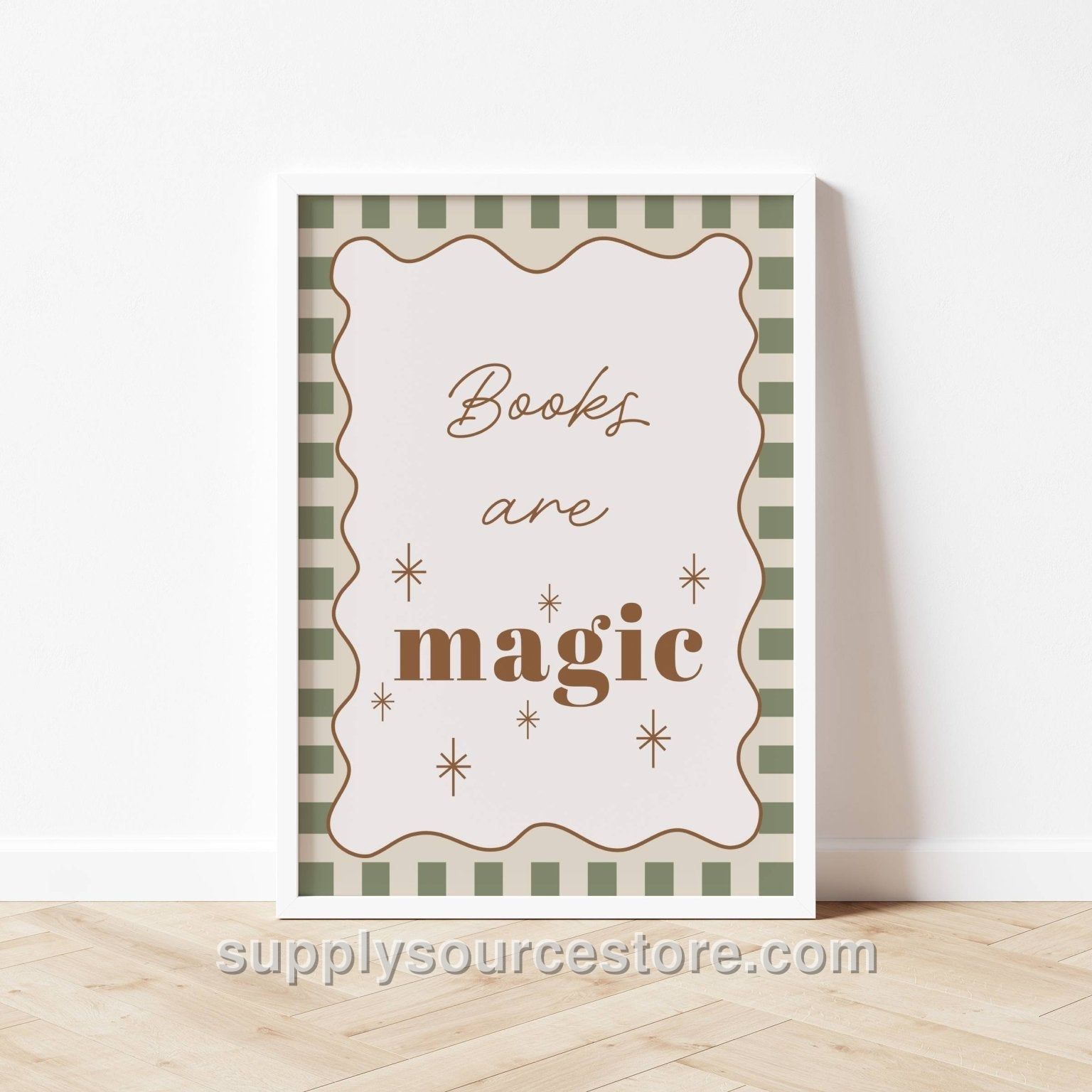 Books Are Magic Art Print - Checkerboard Edition