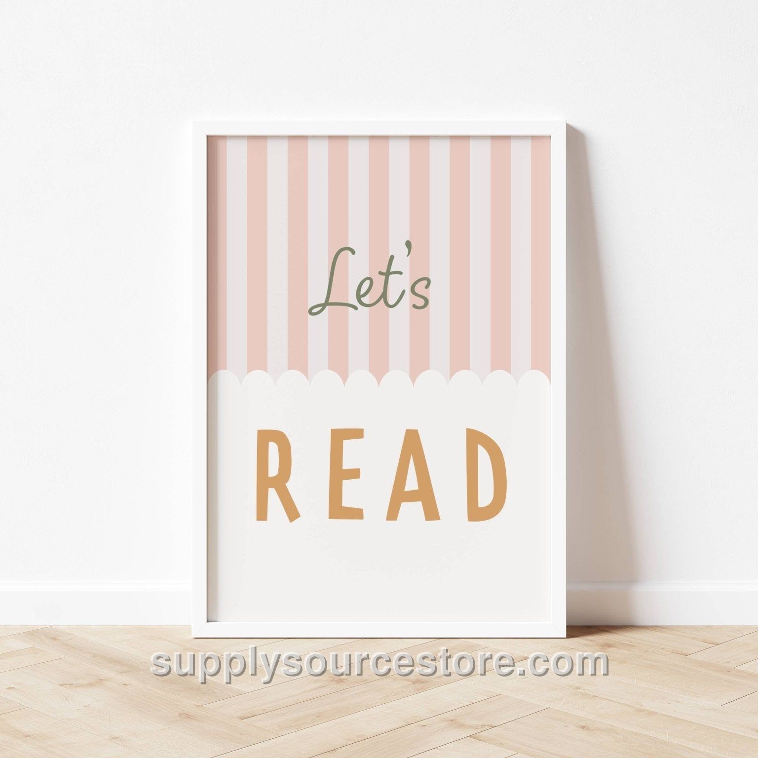 Let's Read Art Print - Stripy Edition