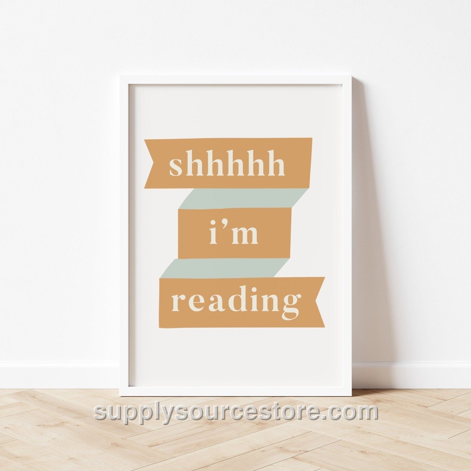 Shhhh I'm Reading Art Print