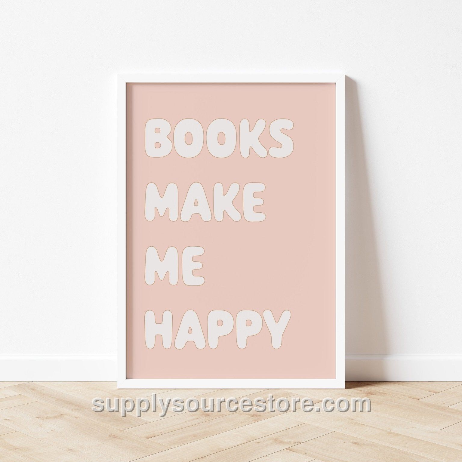 Books Make Me Happy Art Print