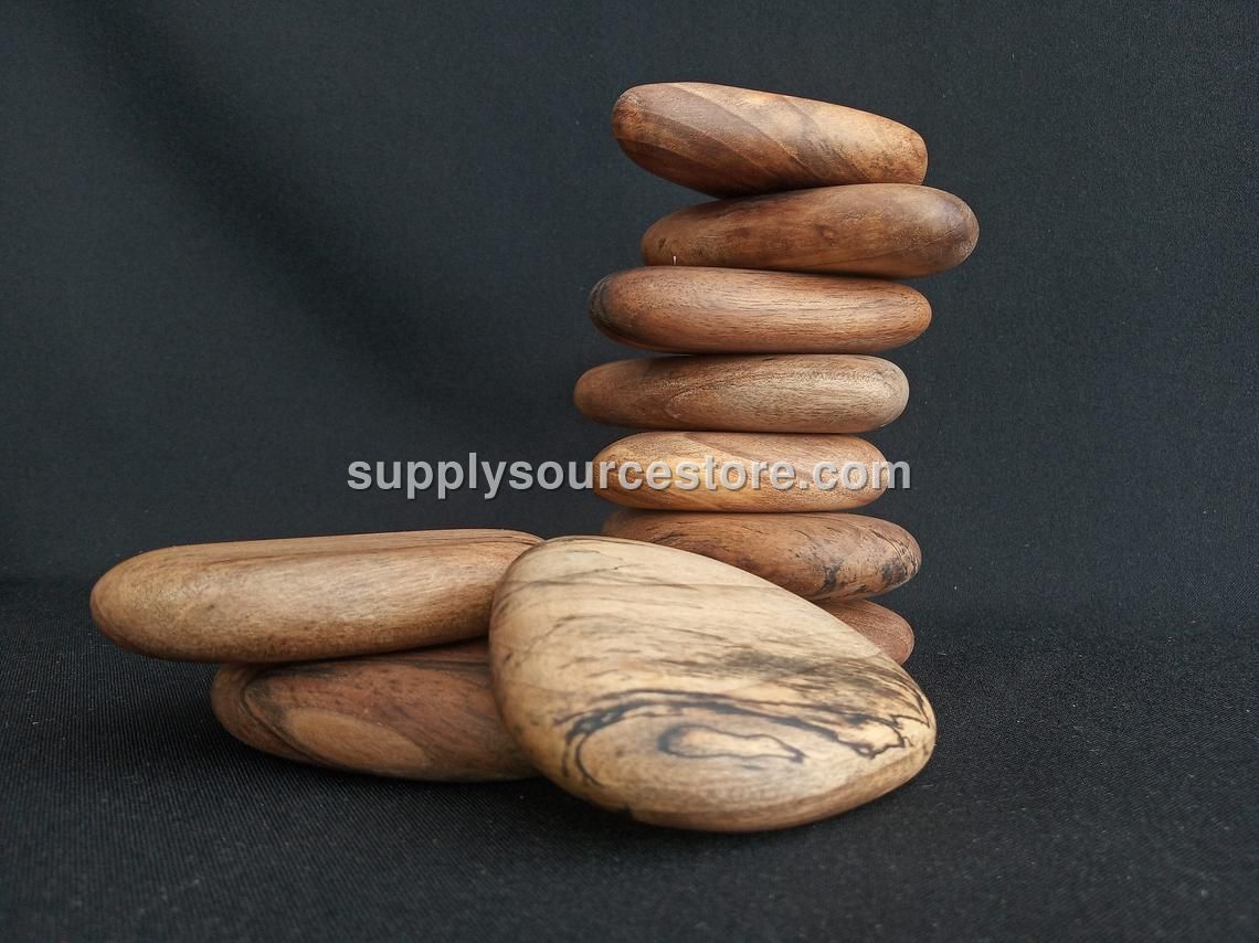 Walnut Wooden Stacking Pebbles