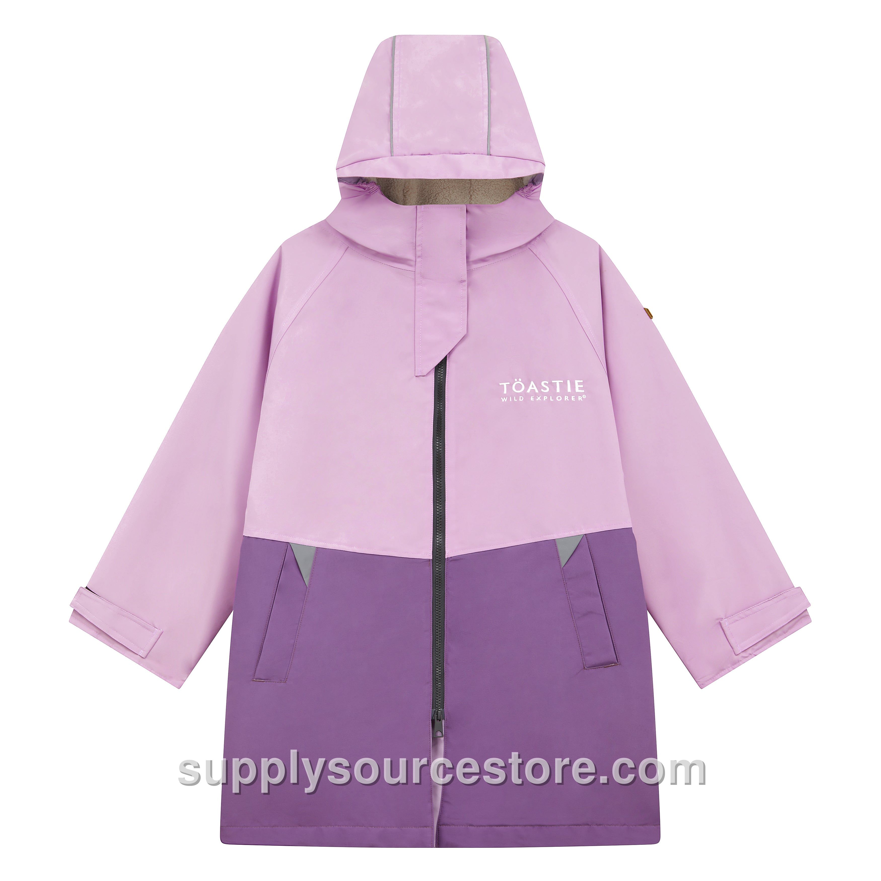Kids Waterproof Changing Robe - Lilac