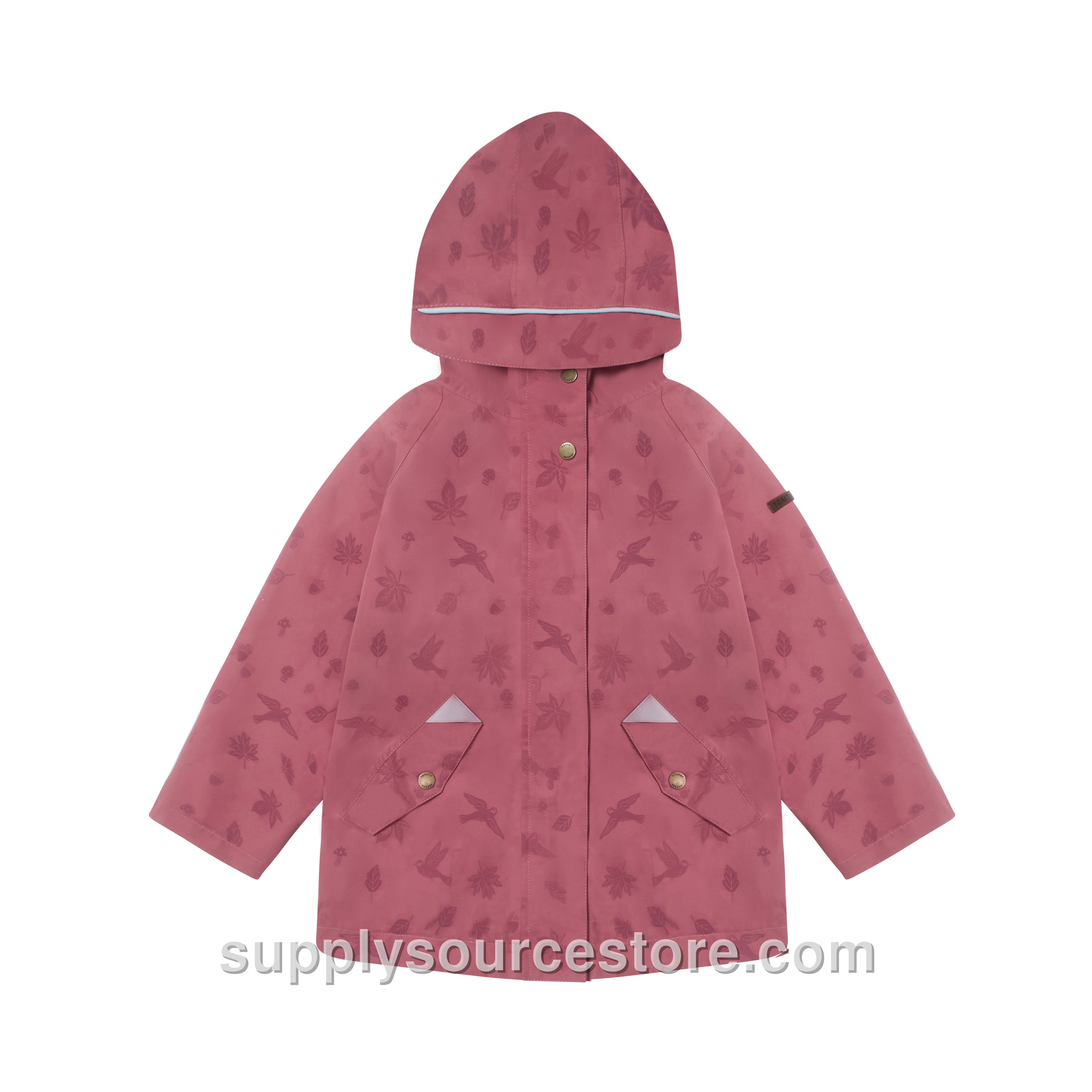 Fully Waterproof Raincoat - Soft Pink Magic Print