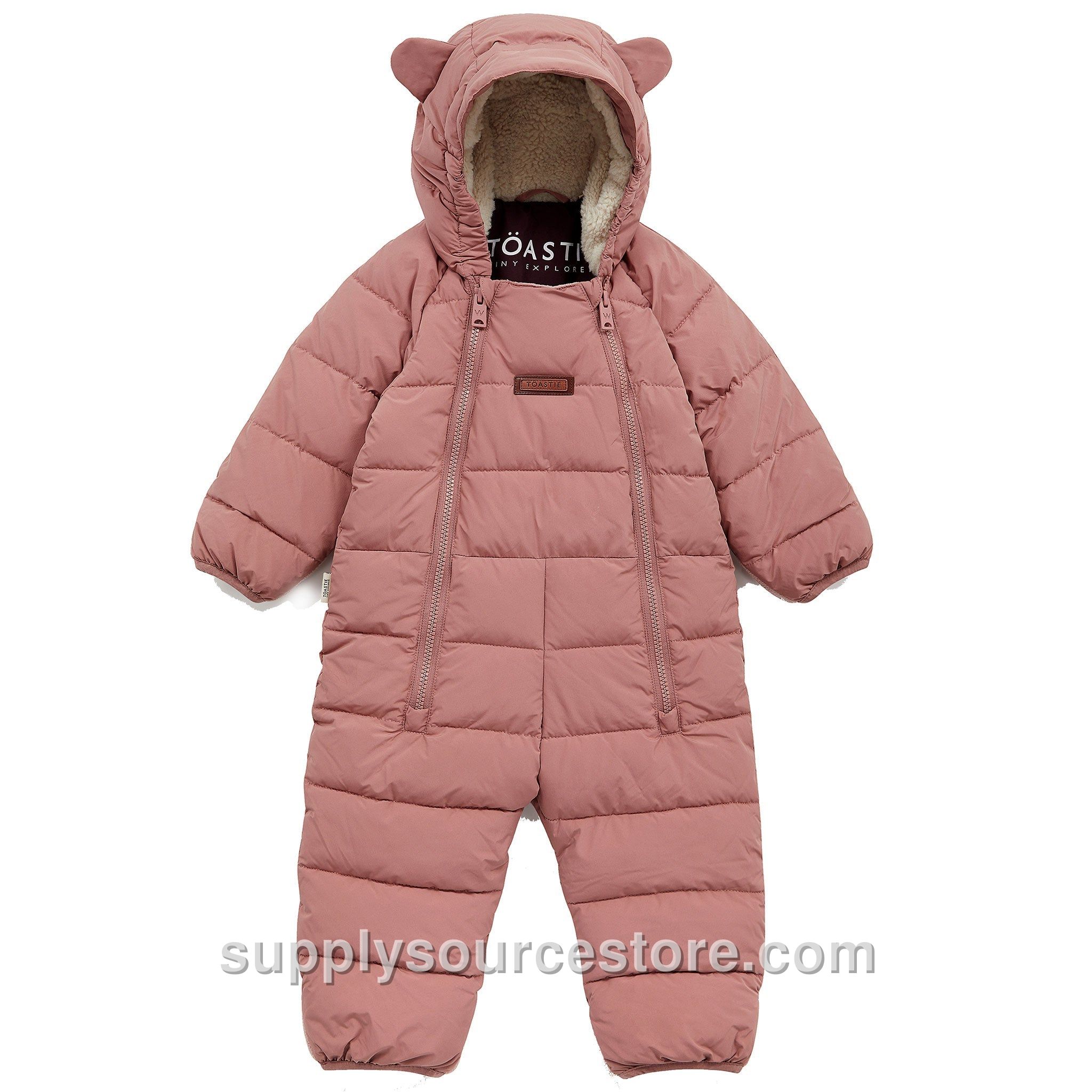 Quilted Snowsuit - Damask Pink