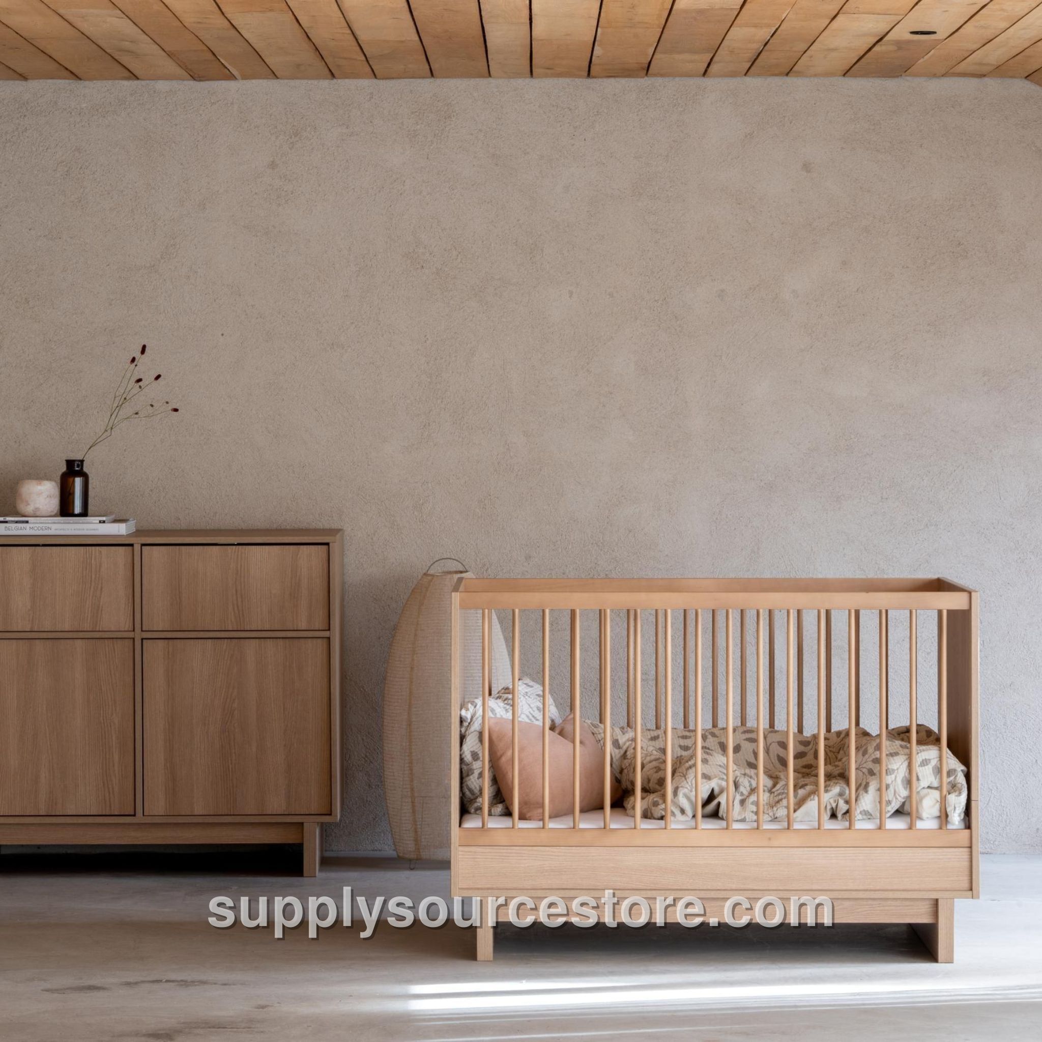 Kyo Convertible Cot Bed 120 x 70cm (47.2 x 27.6 in) - Honey Ash