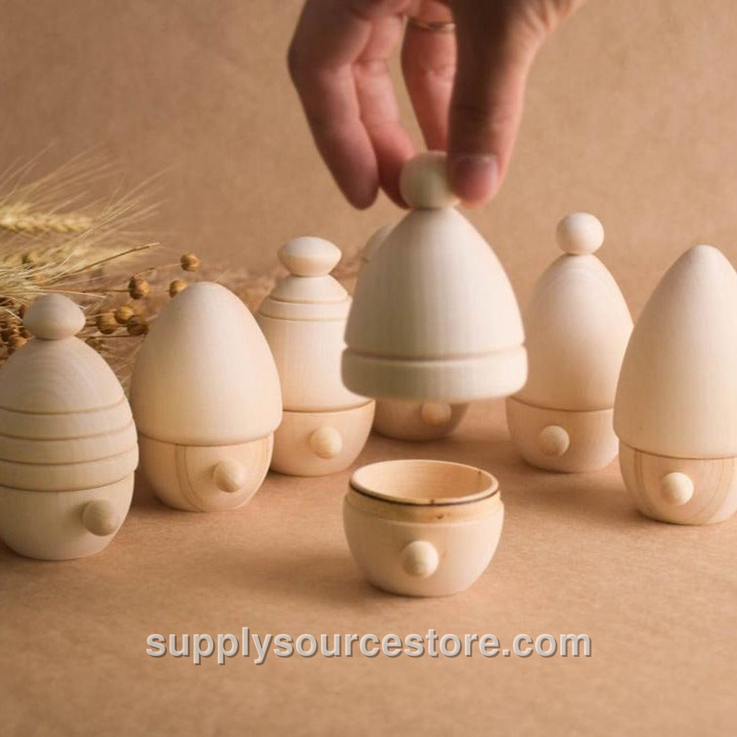 Natural Opening Houses for Peg Dolls