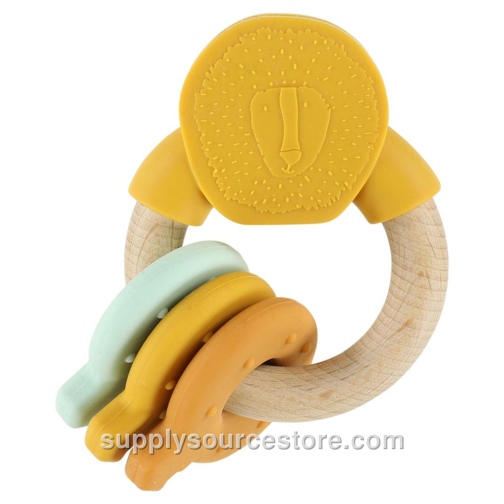 Wooden Silicone Activity Ring - Mr. Lion