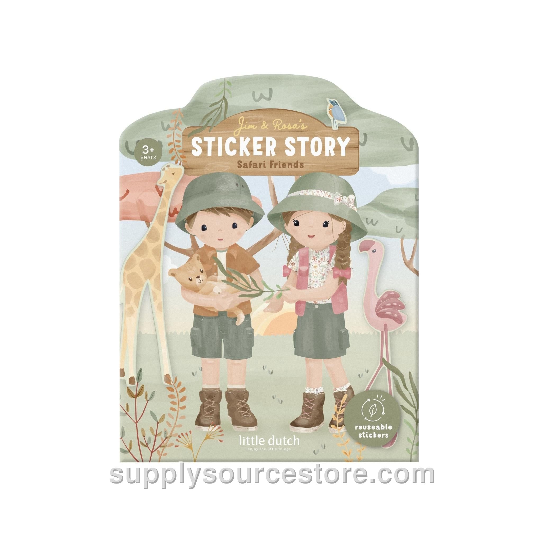 Reusable Sticker Scene Book - Safari Friends