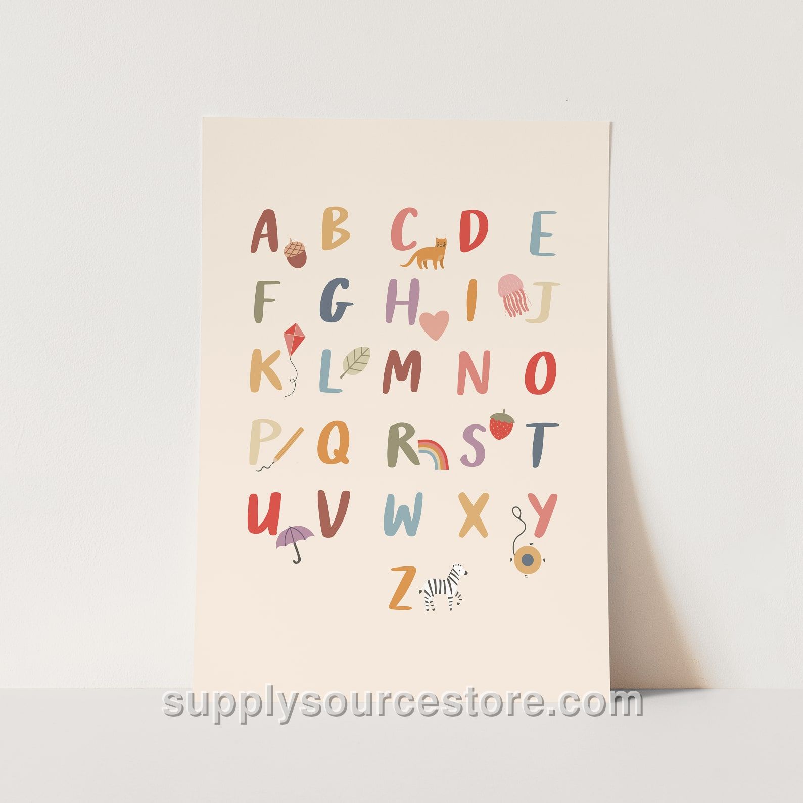 Colourful Alphabet Fine Art Print