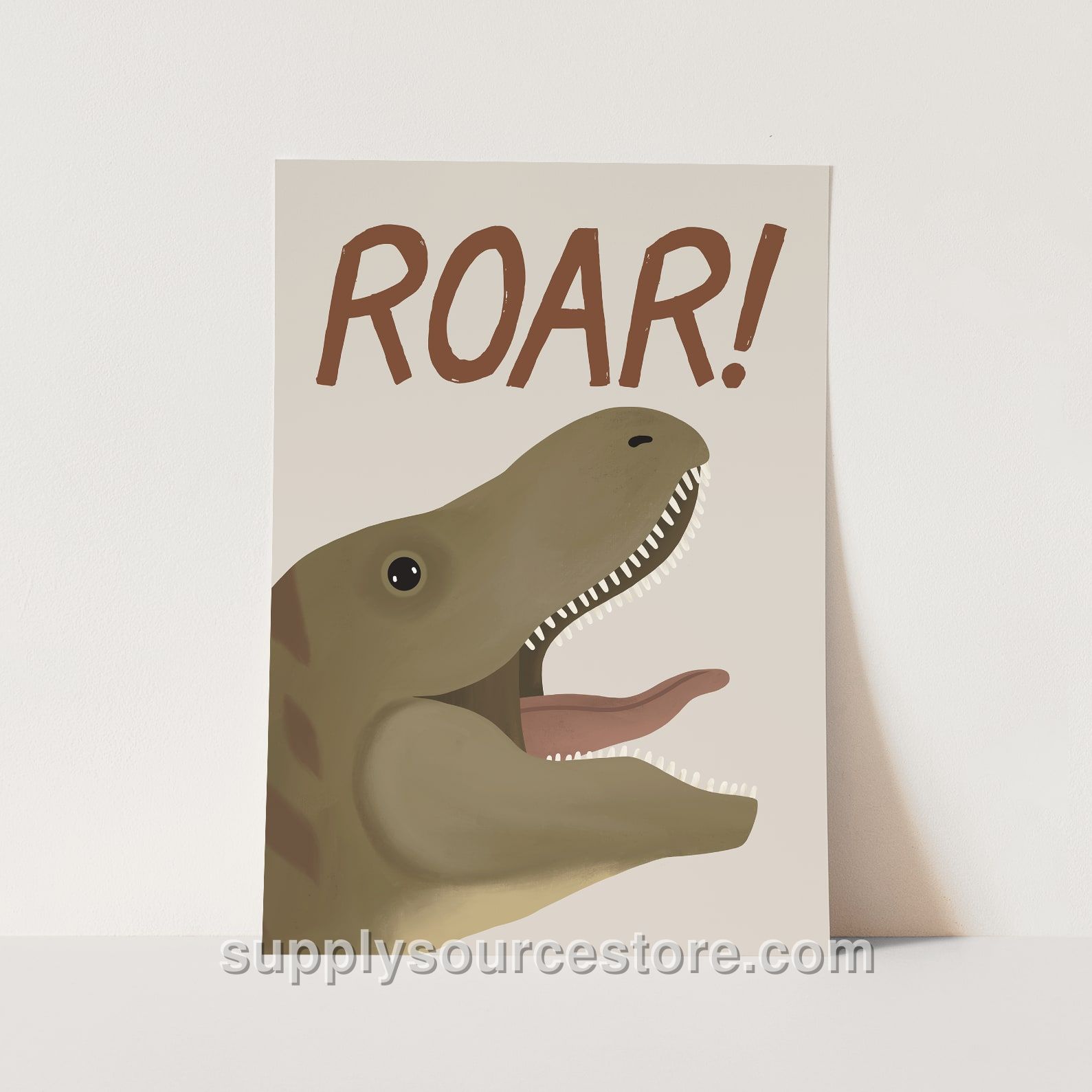 Roar Dinosaur Fine Art Print - Stone