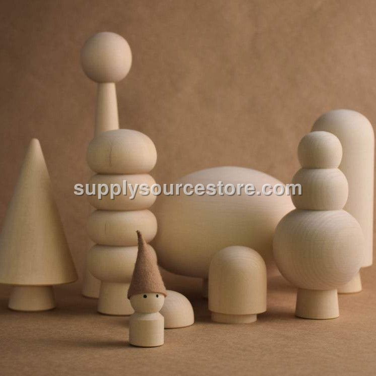 Natural Tree Figurines Set