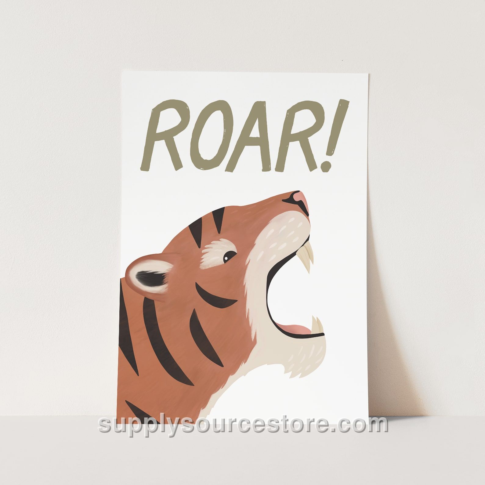 Roar Tiger Print - White