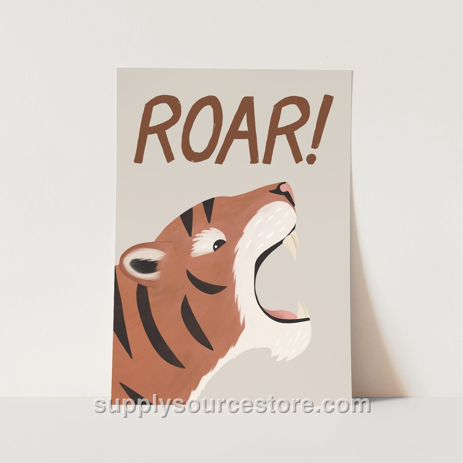 Roar Tiger Fine Art Print - Stone