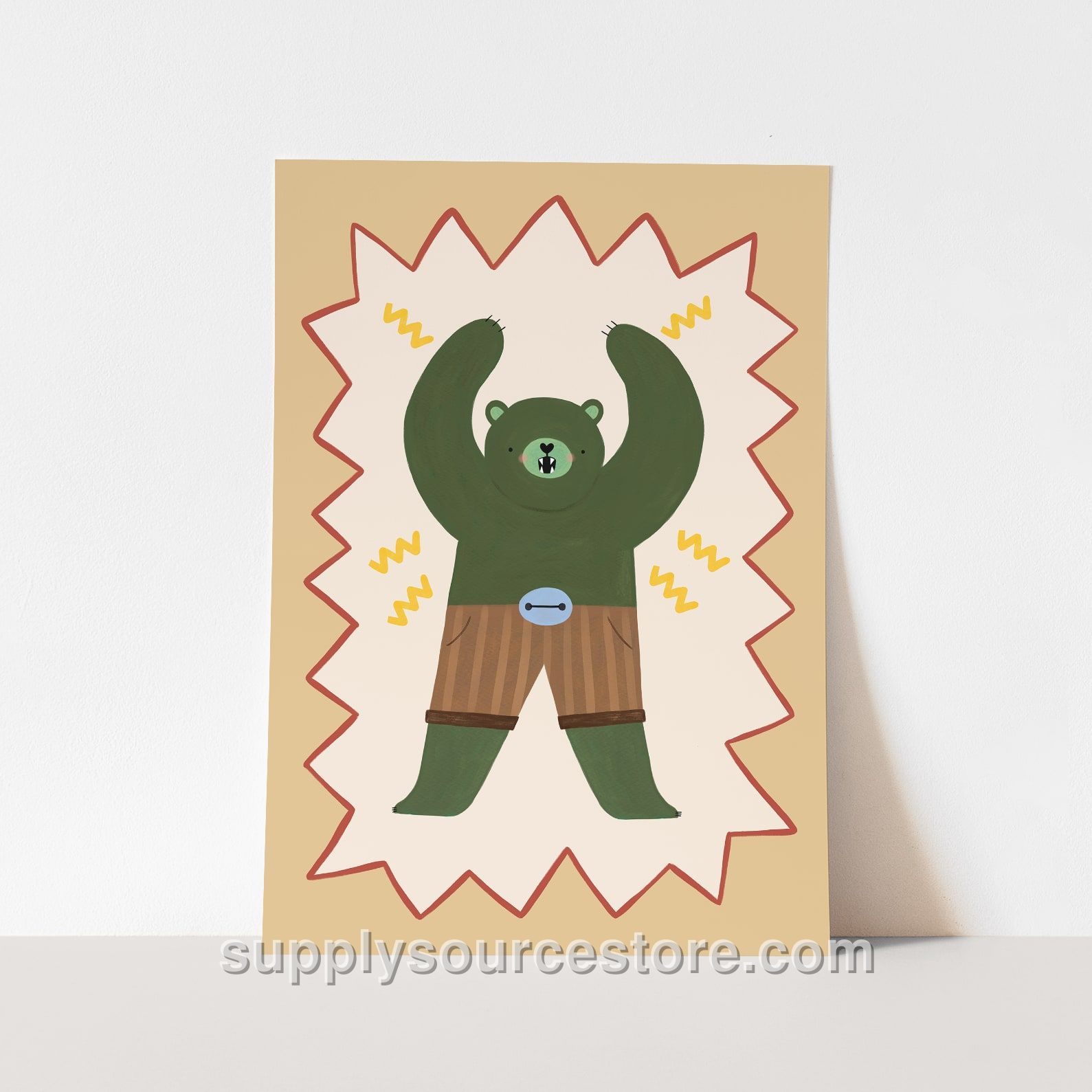 Mighty Cub Superhero Fine Art Print