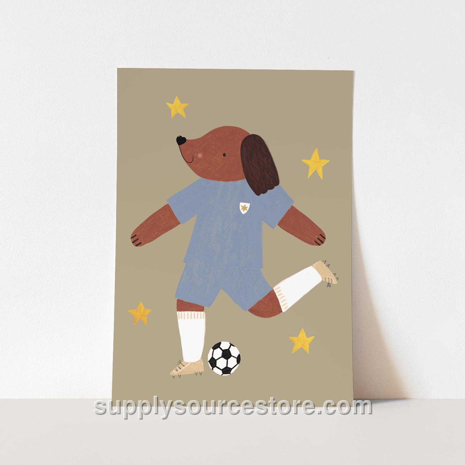 Footie Pup Fine Art Print (Blue)