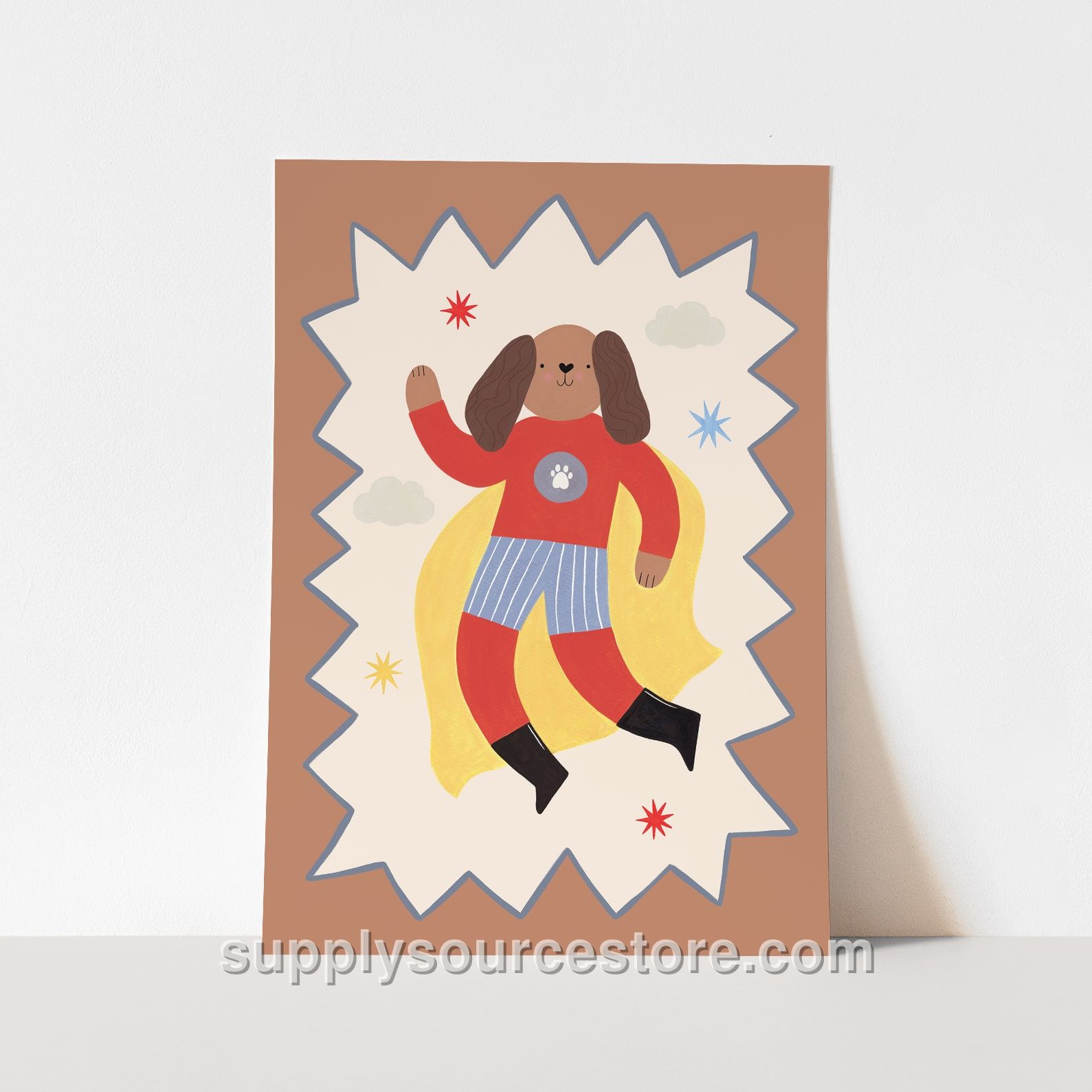 Captain Woof Superhero Fine Art Print
