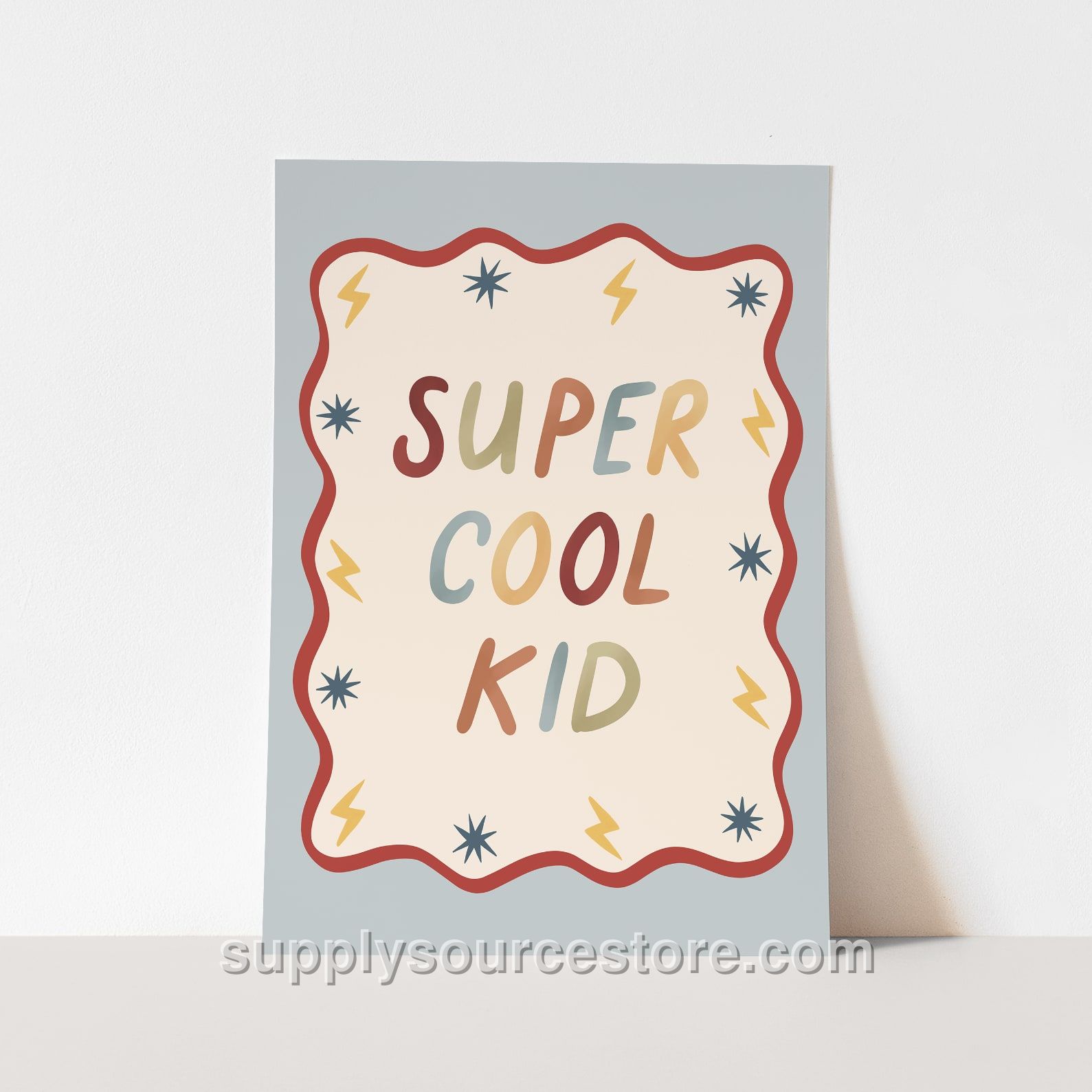 Super Cool Kid Fine Art Print - Blue